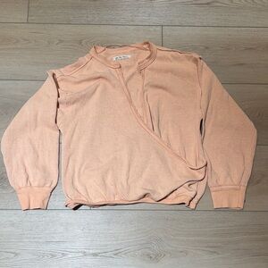 We The Free Soft Coral V-Neck Sweater